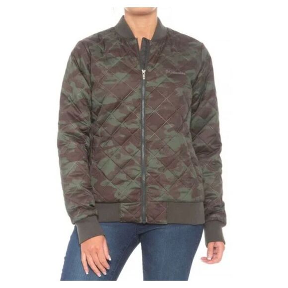 Columbia Quilted Bomber Jacket Medium - Picture 1 of 6